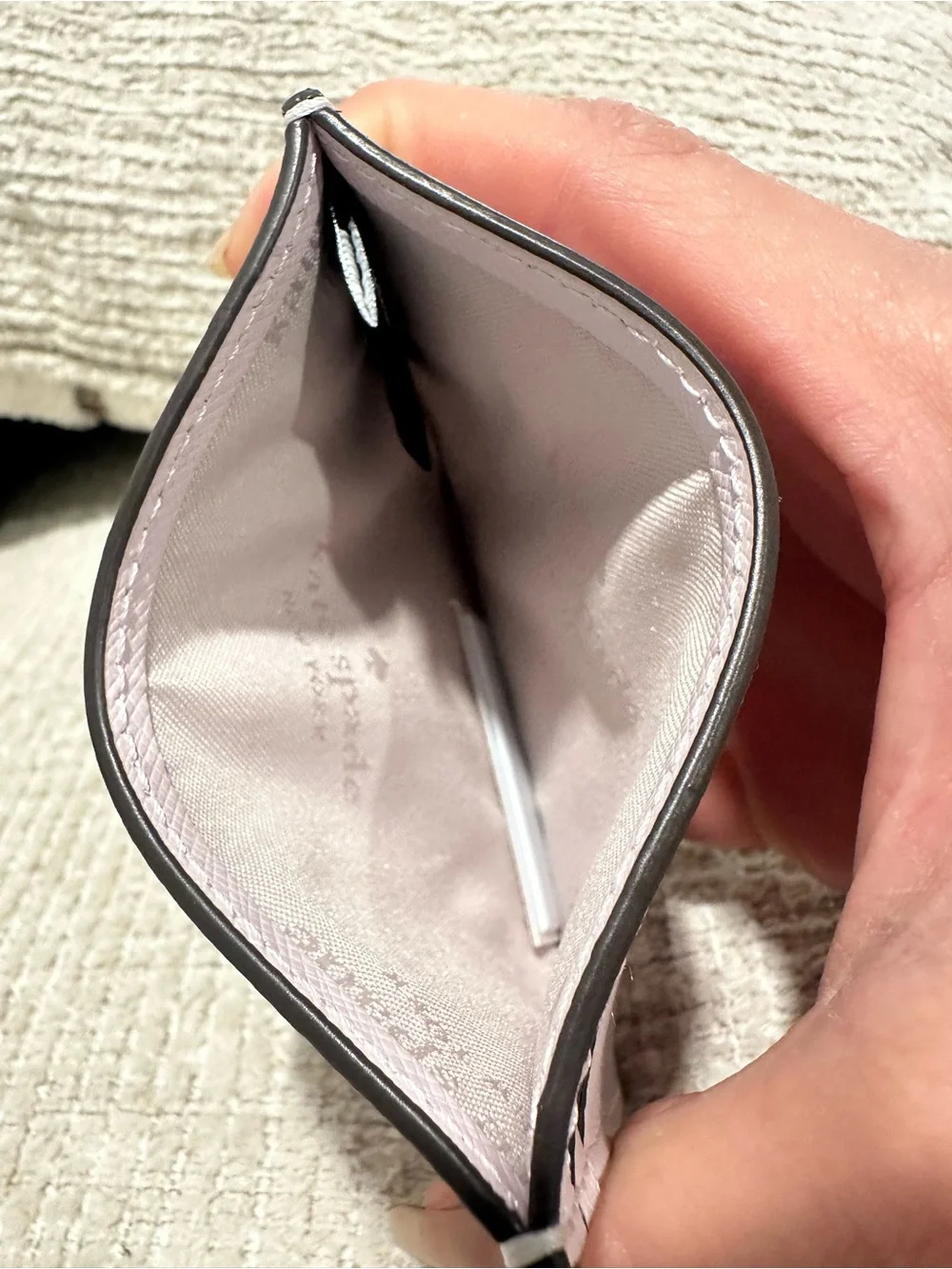 NWT-Kate Soade Pale Pink Saffiano Leather Card Holder
